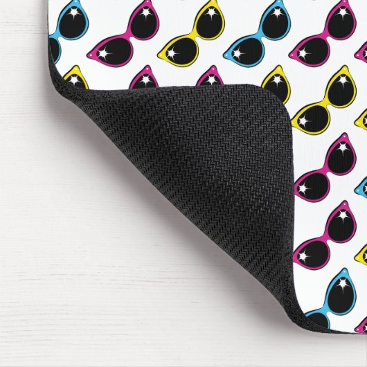 Tapis De Souris Retro Cat Sunglasses Pattern (Coin)