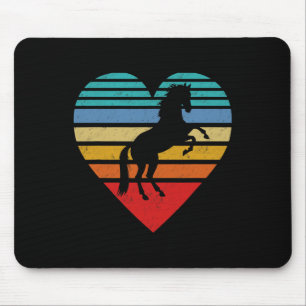 Tapis De Souris Retro Cheval Coeur Amour animal