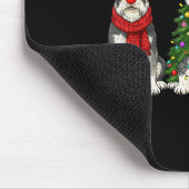 Tapis De Souris Retro Christmas Miniature Schnauzer Santa Reindeer (Coin)