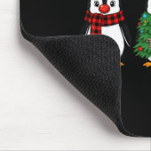 Tapis De Souris Retro Christmas Penguin Santa Reindeer (Coin)