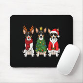 Tapis De Souris Retro Christmas Rat Terrier Santa Reindeer Dog Lov (Avec souris)