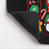 Tapis De Souris Retro Christmas Santa Claus Cocoa Xmas Tree Snowma (Coin)