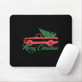 Tapis De Souris Retro Christmas Shirt - Clic Truck With Tree (Avec souris)