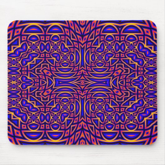 Tapis De Souris Retro Classy Kaleidoscope Pattern Design (Devant)