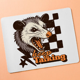 Tapis De Souris Retro Continue Talking Feral Possum : Animal sauva