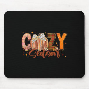 Tapis De Souris Retro Cosy Season Citrouille Bow Tis The Season Me
