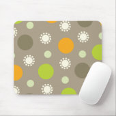 Tapis De Souris Rétro coutume verte orange Mousepad de motif de (Avec souris)