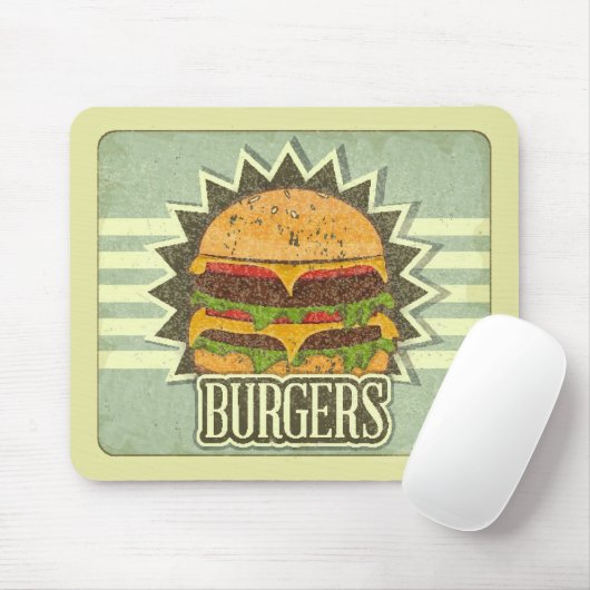 Tapis De Souris Rétro couverture pour le menu d'aliments de (Avec souris)