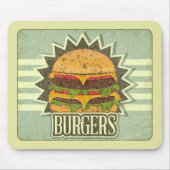 Tapis De Souris Rétro couverture pour le menu d'aliments de (Devant)