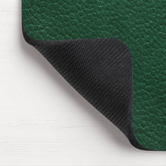Tapis De Souris Rétro cuir fait sur commande vert (Coin)