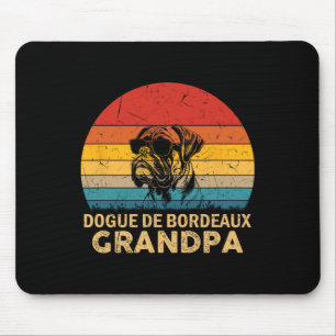 Tapis De Souris Retro Dogue De Bordeaux Papy Chien Papa Fête Des P