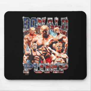 Tapis De Souris Retro Donald Pump Gym Collage Photo Mème Drôle