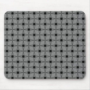 Tapis De Souris Retro Dotted Star Mousepad, Gray
