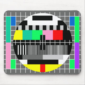 Tapis De Souris Rétro écran d'essai de la couleur TV