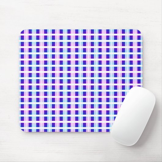 Tapis De Souris rétro électrique rayé bleu & violet (Avec souris)