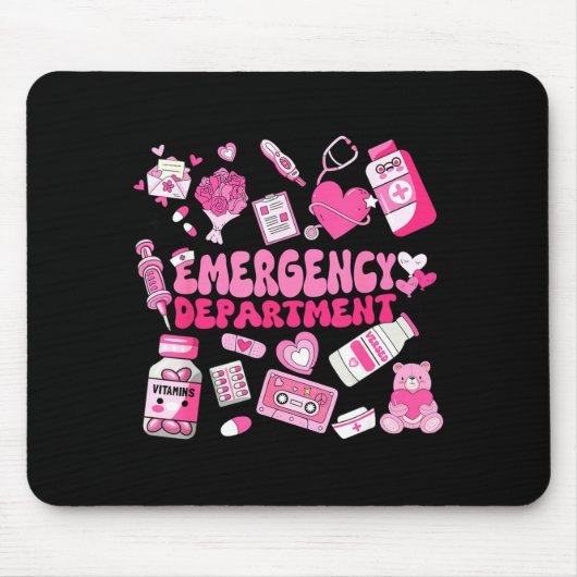 Tapis De Souris Retro Emergency Department Nk Valentine Er Nurse W (Devant)