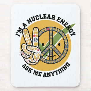 Tapis De Souris Retro énergie nucléaire conception vectorielle art
