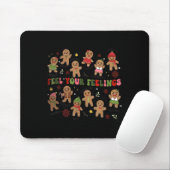 Tapis De Souris Retro Feel Your Feelings Gingerbread Christmas Men (Avec souris)