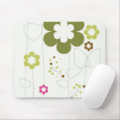 TAPIS DE SOURIS RÉTRO FLEUR (Avec souris)