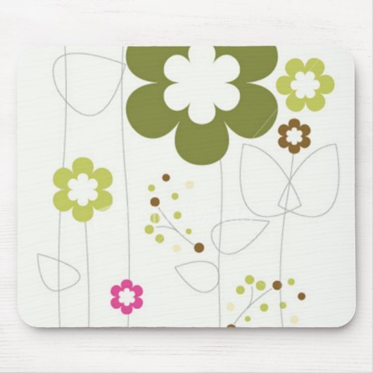 TAPIS DE SOURIS RÉTRO FLEUR (Devant)