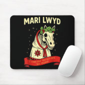 Tapis De Souris Retro Funny Folklore Skeleton Horse Mari Lwyd Yule (Avec souris)
