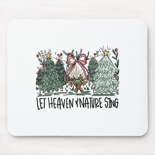 Tapis De Souris Retro Funny Let Heaven And Nature Sing Nes Tree Ch (Devant)