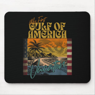 Tapis De Souris Retro Funny Mon Premier Golfe Des Etats-Unis Vacan