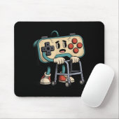 Tapis De Souris Retro Funny Old Gamer 80s 90s Clic Video Game Humo (Avec souris)