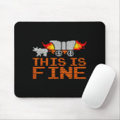 Tapis De Souris Retro Funny Quote This Is Fine Sarcasm Gift (Avec souris)