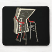 Tapis De Souris Retro Gaming Controller Old Gamer With Walker Funn (Devant)