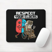 Tapis De Souris Retro Gaming Funny Gamer Controller 80s Respect Yo (Avec souris)