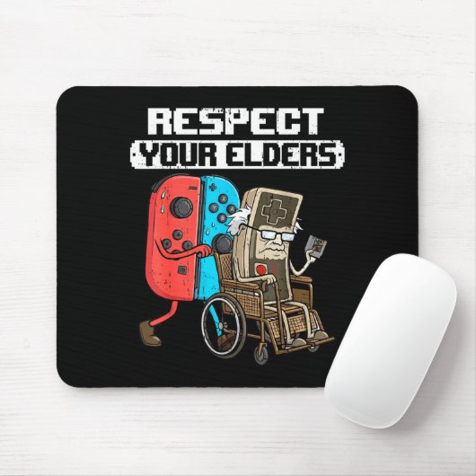 Tapis De Souris Retro Gaming Funny Gamer Controller 80s Respect Yo (Avec souris)