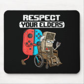 Tapis De Souris Retro Gaming Funny Gamer Controller 80s Respect Yo (Devant)