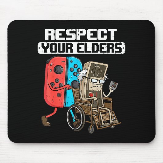 Tapis De Souris Retro Gaming Funny Gamer Controller 80s Respect Yo (Devant)