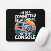 Tapis De Souris Retro Gaming Relationship Funny Gamer Console Love (Avec souris)