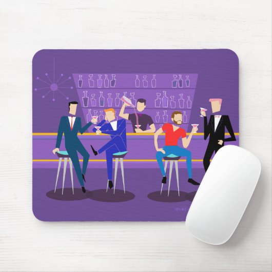 Tapis De Souris Retro Gay Bar Mousepad (Avec souris)