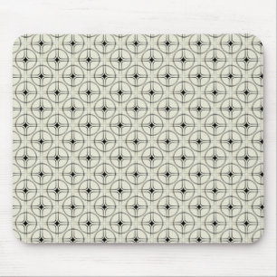 Tapis De Souris Rétro Glam Mousepad, noir et ivoire