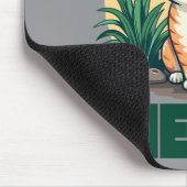 Tapis De Souris Rétro "Green is the New Meow" Cool Chat Nature Art (Coin)