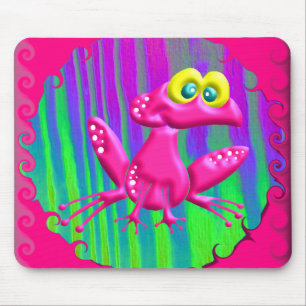 Tapis De Souris Rétro grenouille géniale de paix