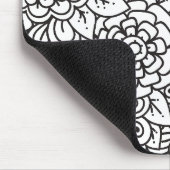 Tapis De Souris Rétro griffonnage floral (Coin)