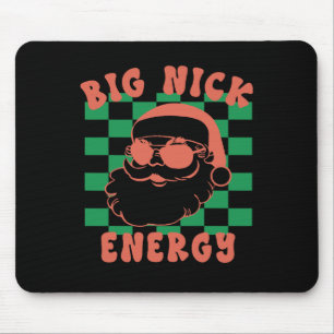 Tapis De Souris Rétro Groovy Big Nick Santa Énergie Noël Xmas