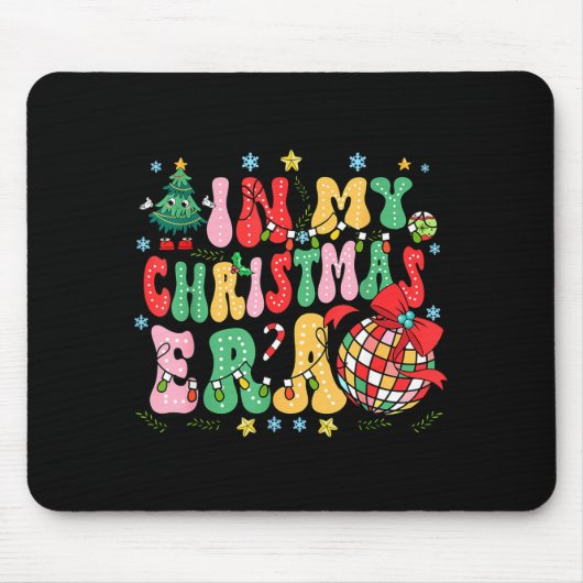 Tapis De Souris Retro Groovy Christmas In My Christmas Era Xmas (Devant)