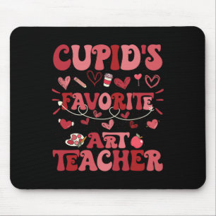 Tapis De Souris Rétro Groovy Cupidon Professeur d'Art Favori Valen