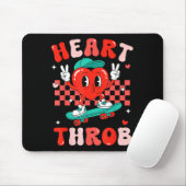 Tapis De Souris Retro Groovy Heart Throb Valentines Day Toddlers B (Avec souris)