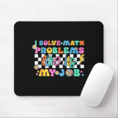 Tapis De Souris Retro Groovy Math Teacher Funny Back To School Gif (Avec souris)