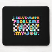 Tapis De Souris Retro Groovy Math Teacher Funny Back To School Gif (Devant)