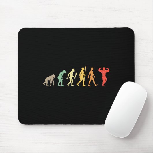Tapis De Souris Retro Gym Motivation Gift Idea Funny Bodybuilding  (Avec souris)