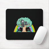 Tapis De Souris Retro Hang In There It Gets Worse Rainbow Ghost Ha (Avec souris)