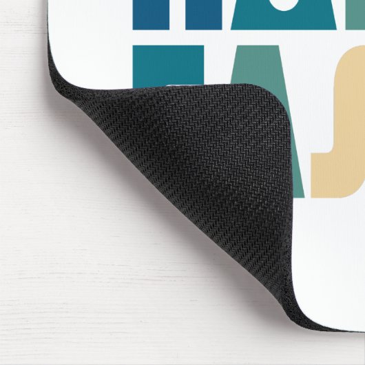 Tapis De Souris Retro Happy Pâques Typographie | Mousepad (Coin)