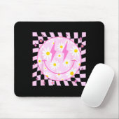 Tapis De Souris Retro Happy Smile Face Checkered Pattern Nk Daisy (Avec souris)